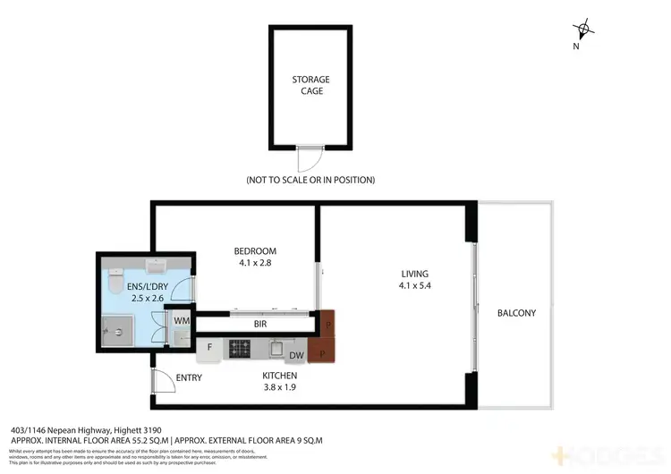 Floorplan of Homely apartment listing, 403/1146 Nepean Highway, Highett VIC 3190
