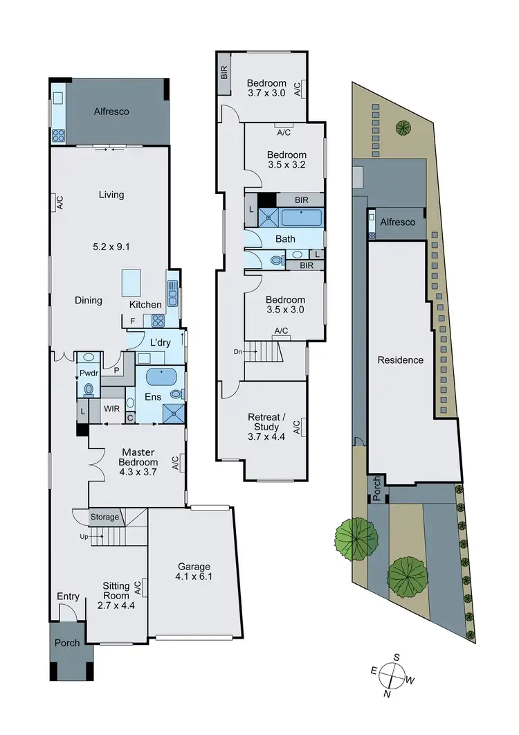Floorplan of Homely townhouse listing, 2/18 Railway Parade South, Chadstone VIC 3148