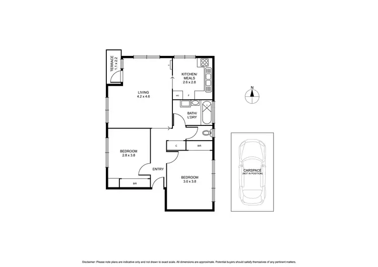 Floorplan of Homely apartment listing, 2/36 Burns Street, Elwood VIC 3184