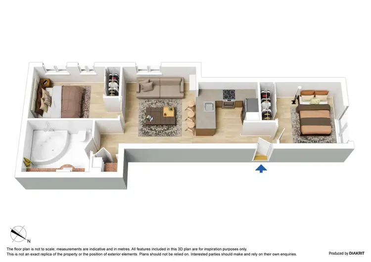 Floorplan of Homely apartment listing, 303/155 Bourke Street, Melbourne VIC 3000