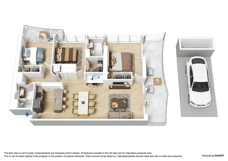 Floorplan of Homely apartment listing, 3408/560 Lonsdale Street, Melbourne VIC 3000