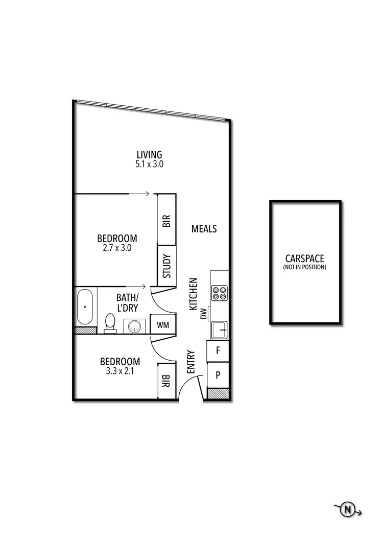 Floorplan of Homely apartment listing, 1820/18 Mt Alexander Road, Travancore VIC 3032