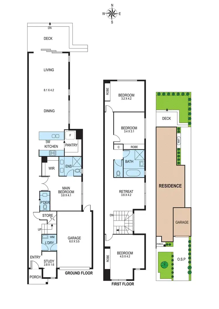 Floorplan of Homely townhouse listing, 19B Northam Road, Bentleigh East VIC 3165