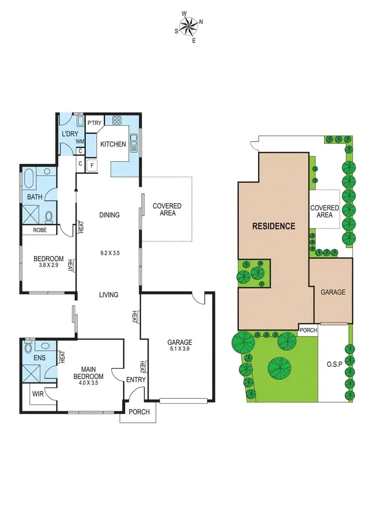 Floorplan of Homely unit listing, 1/15 Dermot Street, Oakleigh South VIC 3167