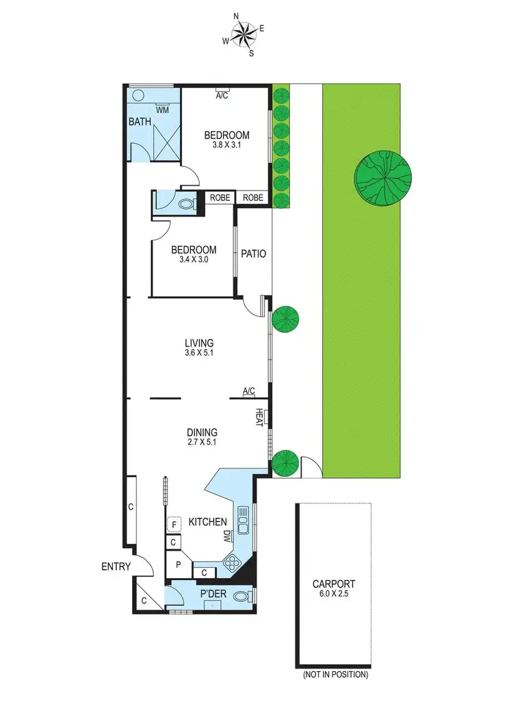 Floorplan of Homely apartment listing, 2/32 Walsh Street, Ormond VIC 3204