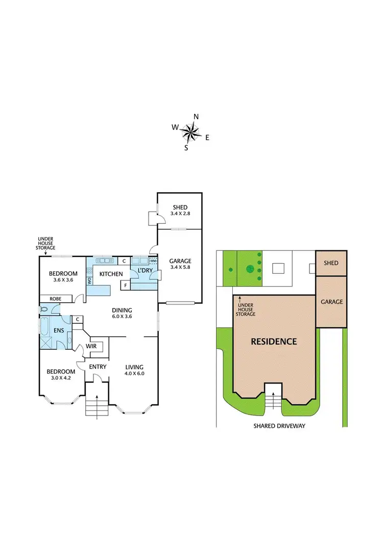 Floorplan of Homely unit listing, 2/8 Station Road, Montmorency VIC 3094