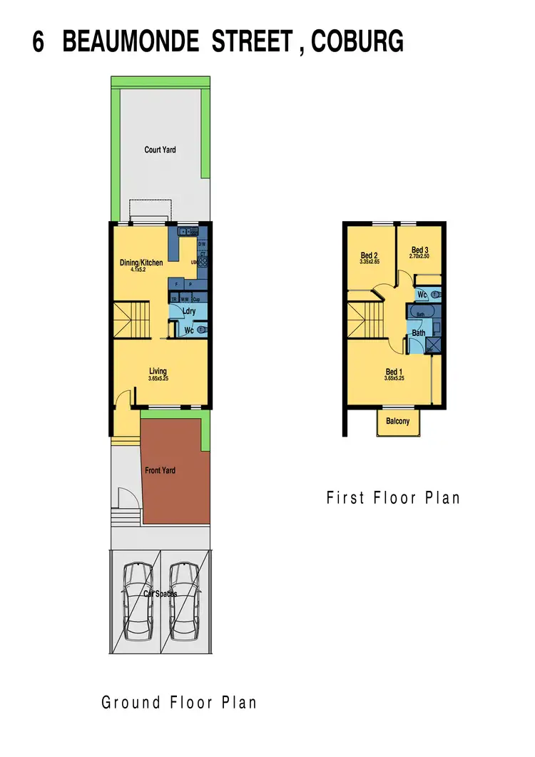 Floorplan of Homely townhouse listing, 6 Beaumonde Street, Coburg VIC 3058