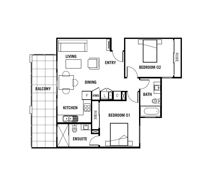 Floorplan of Homely apartment listing, 205 Nada Way, Carrum Downs VIC 3201