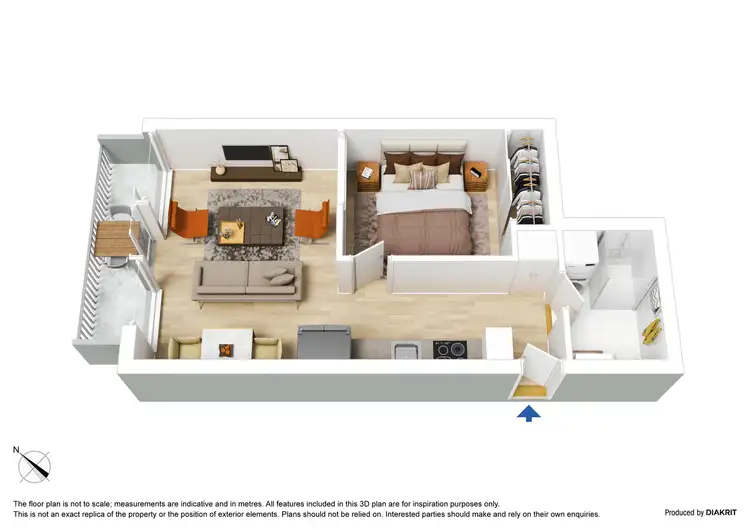 Floorplan of Homely apartment listing, 1402/5 Sutherland Street, Melbourne VIC 3000