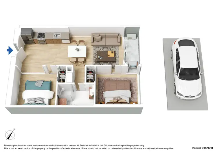 Floorplan of Homely apartment listing, 4412/618 Lonsdale Street, Melbourne VIC 3000