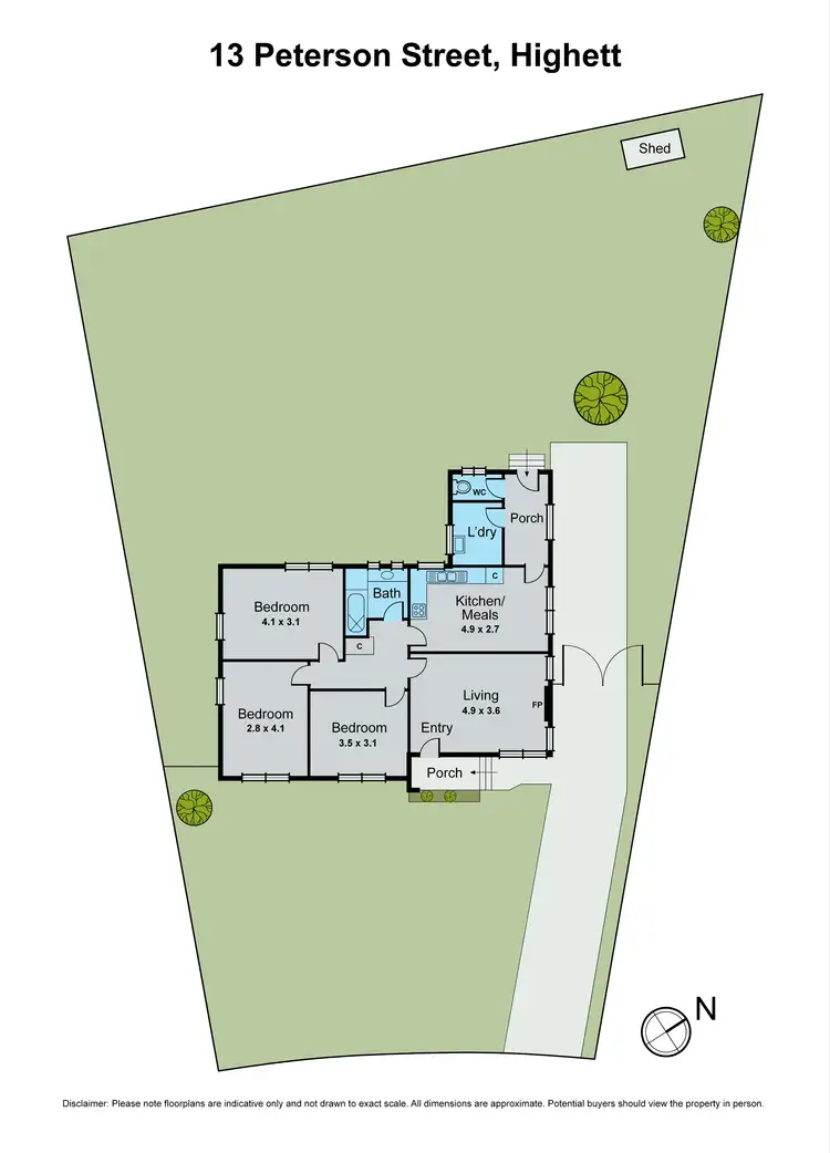 Floorplan of Homely house listing, 13 Peterson Street, Highett VIC 3190