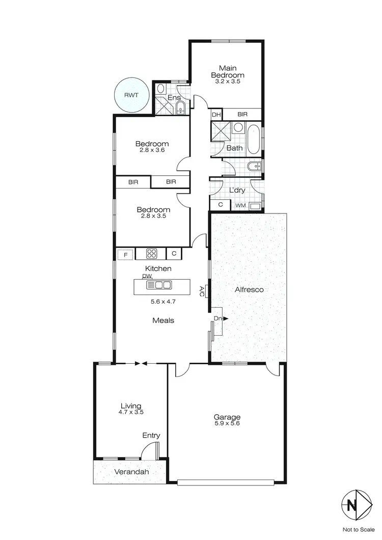 Floorplan of Homely townhouse listing, 1B Ilvia Way, Sebastopol VIC 3356