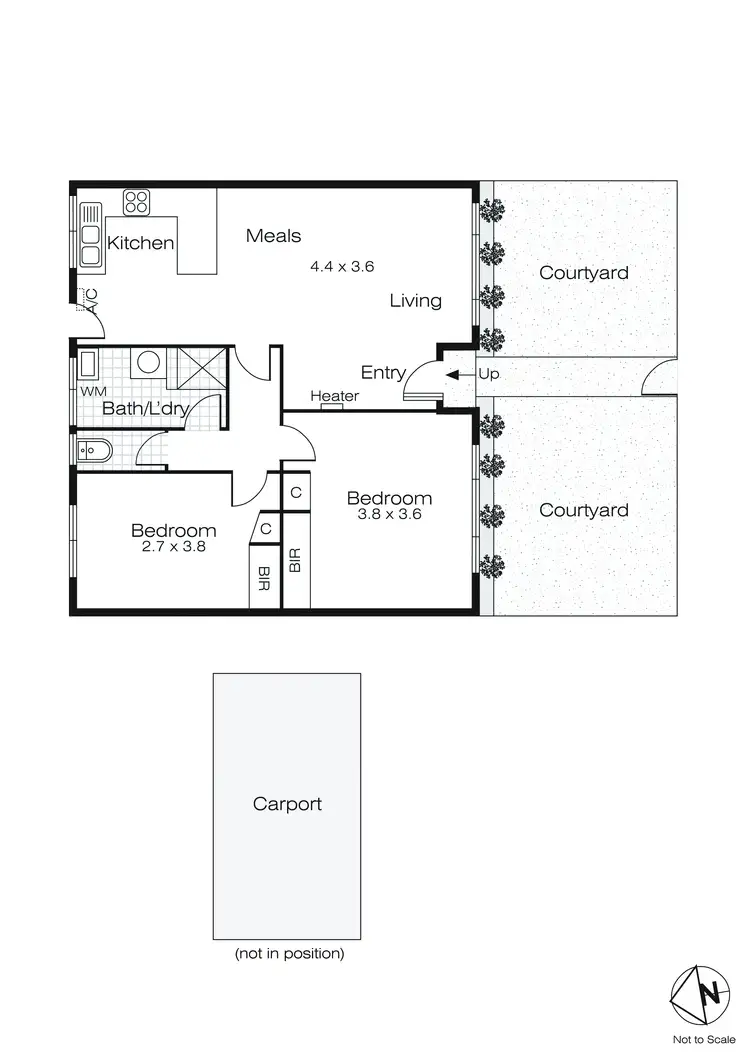 Floorplan of Homely unit listing, 5/1110 Gregory Street, Lake Wendouree VIC 3350