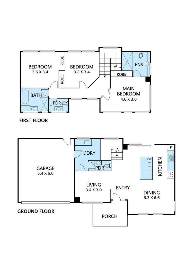 Floorplan of Homely townhouse listing, 2/44 Mountain View Parade, Rosanna VIC 3084