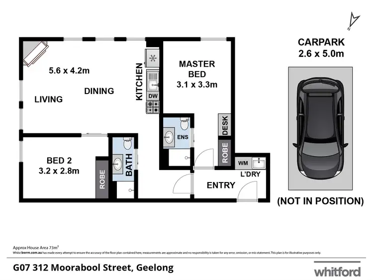 Floorplan of Homely apartment listing, G07/312 Moorabool Street, Geelong VIC 3220