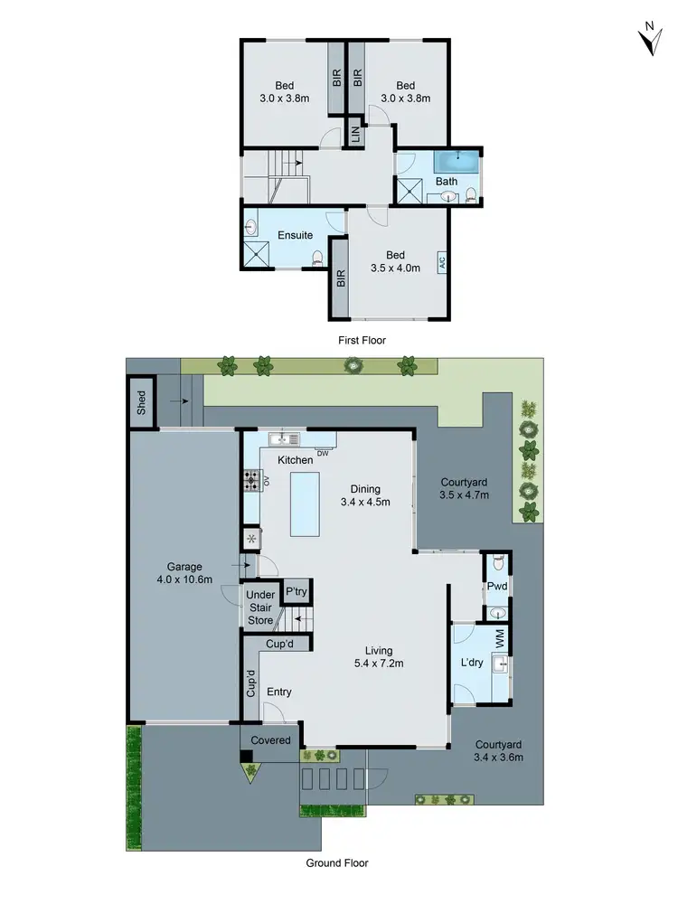Floorplan of Homely townhouse listing, 2/34 Dickson Street, Mount Waverley VIC 3149