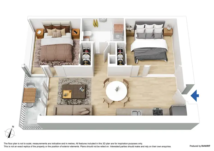 Floorplan of Homely apartment listing, 1005/618 Lonsdale Street, Melbourne VIC 3000
