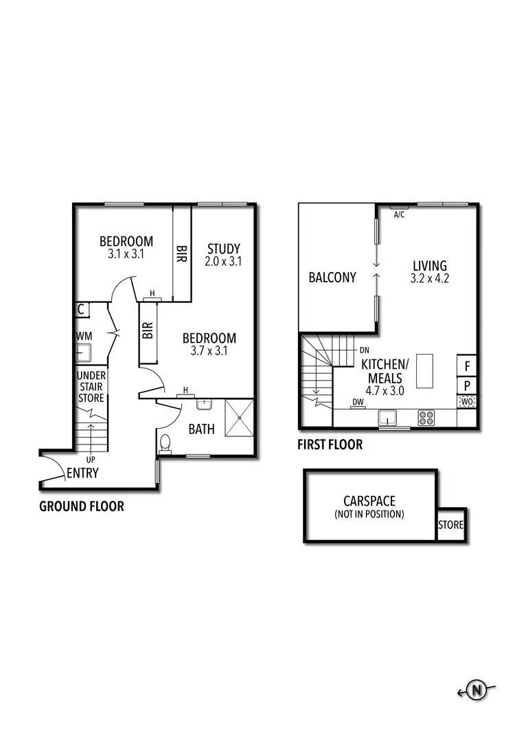 Floorplan of Homely apartment listing, 13/93-95 Union Road, Ascot Vale VIC 3032