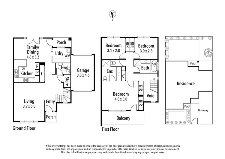 Floorplan of Homely townhouse listing, 191A Banksia Street, Ivanhoe VIC 3079