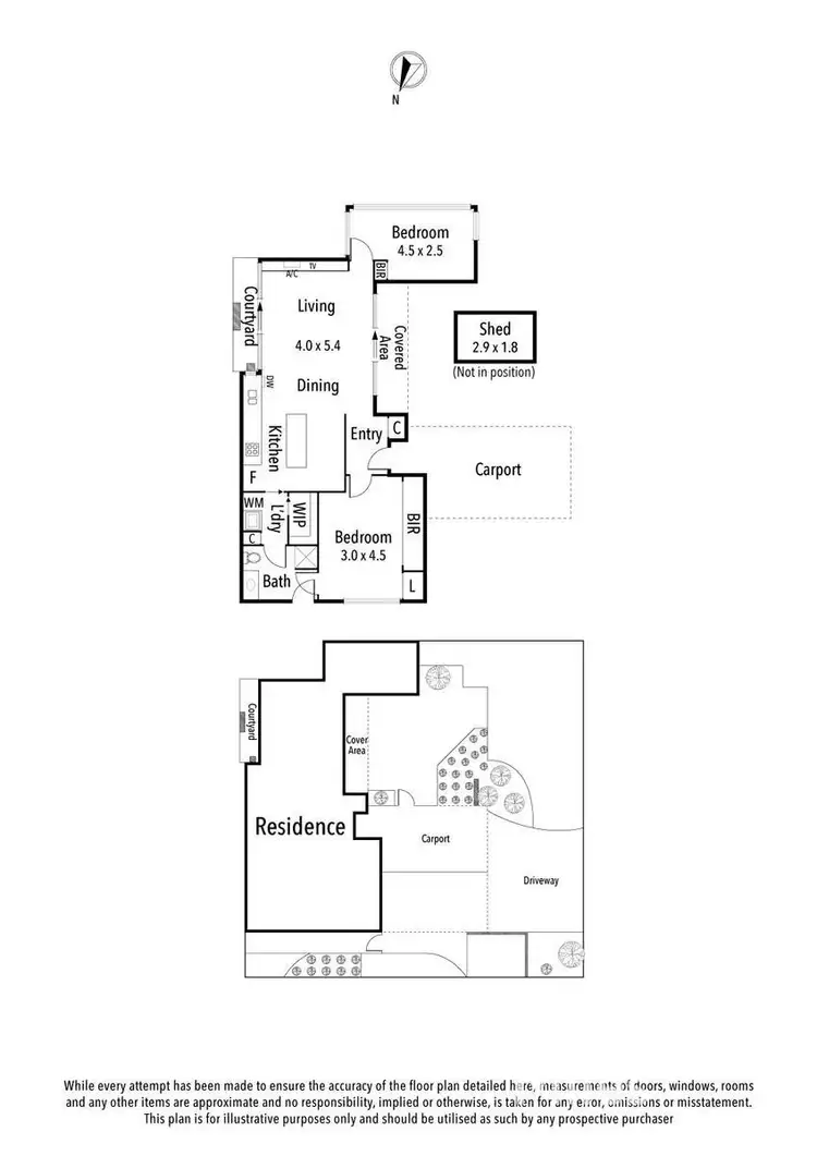 Floorplan of Homely unit listing, 1/7 Cremin Court, Rosanna VIC 3084