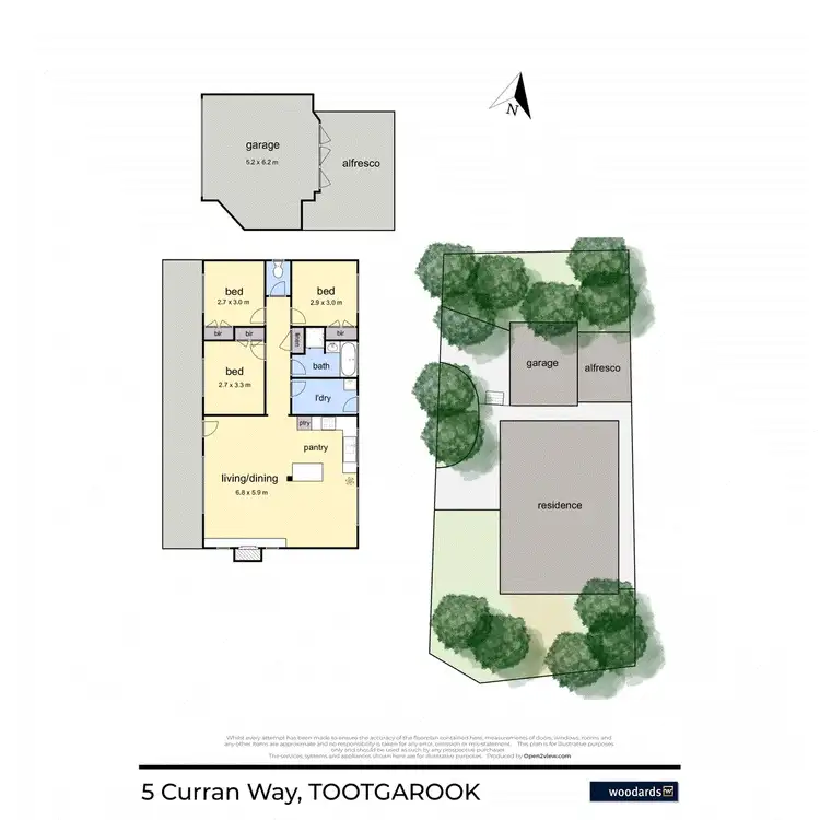 Floorplan of Homely house listing, 5 Curran Way, Tootgarook VIC 3941