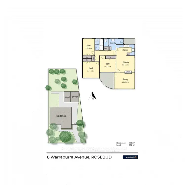 Floorplan of Homely house listing, 8 Warraburra Avenue, Rosebud VIC 3939