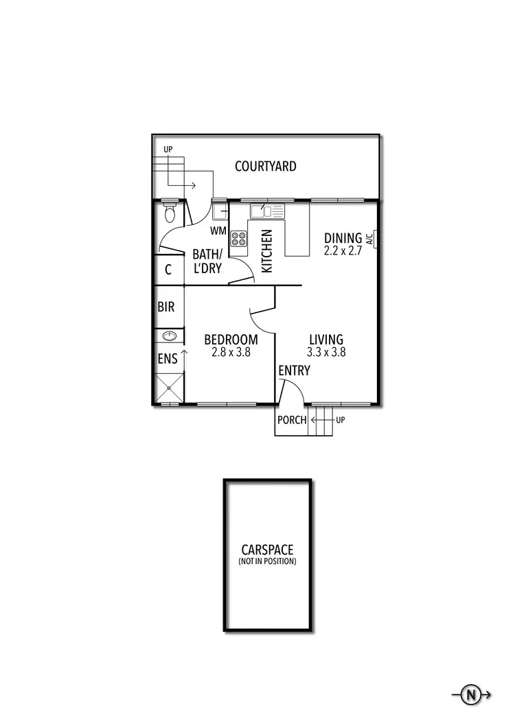Floorplan of Homely unit listing, 3/43-45 Hart Street, Airport West VIC 3042