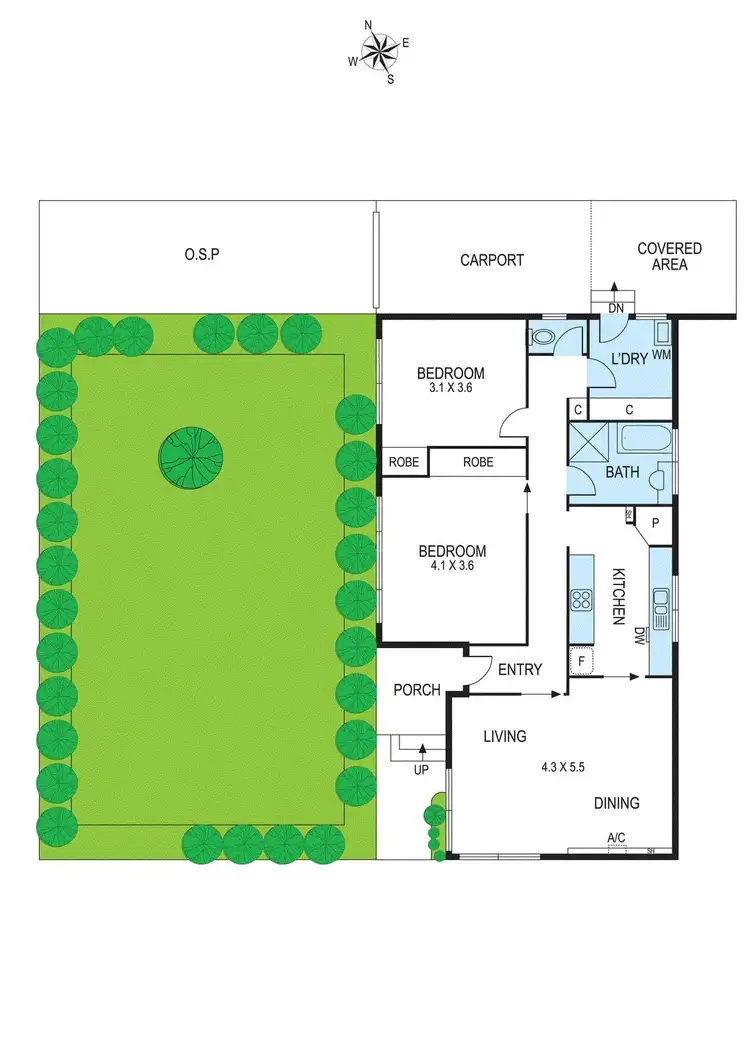 Floorplan of Homely unit listing, 1/2 Capitol Avenue, Mckinnon VIC 3204