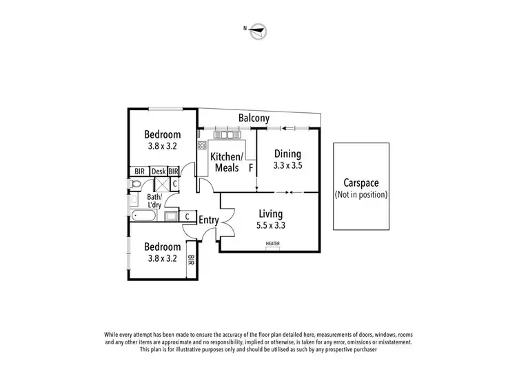 Floorplan of Homely apartment listing, 5/7 Ashby Grove, Ivanhoe VIC 3079