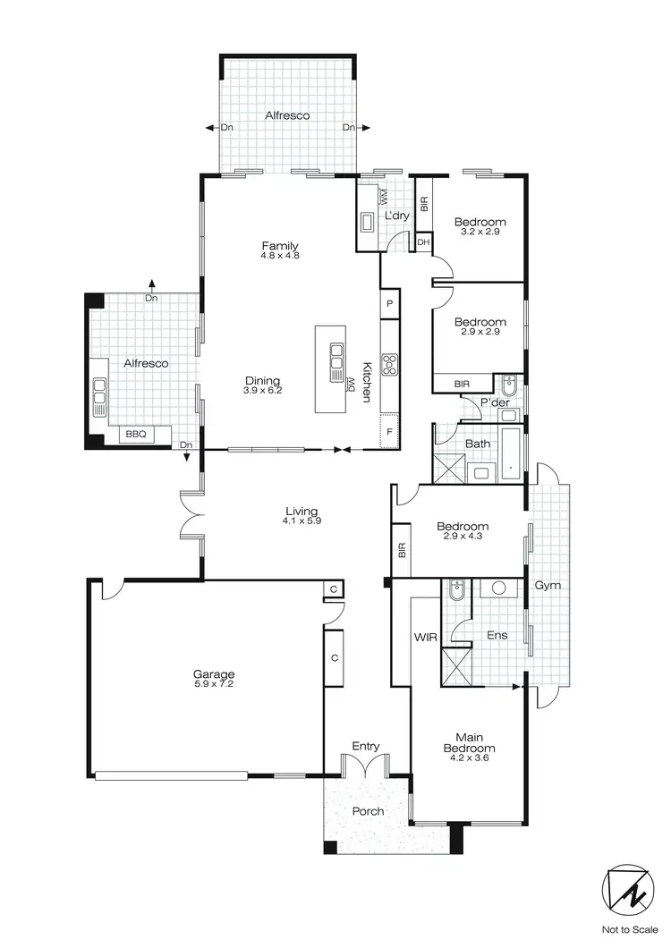 Floorplan of Homely house listing, 4 Hunter Street, Lucas VIC 3350
