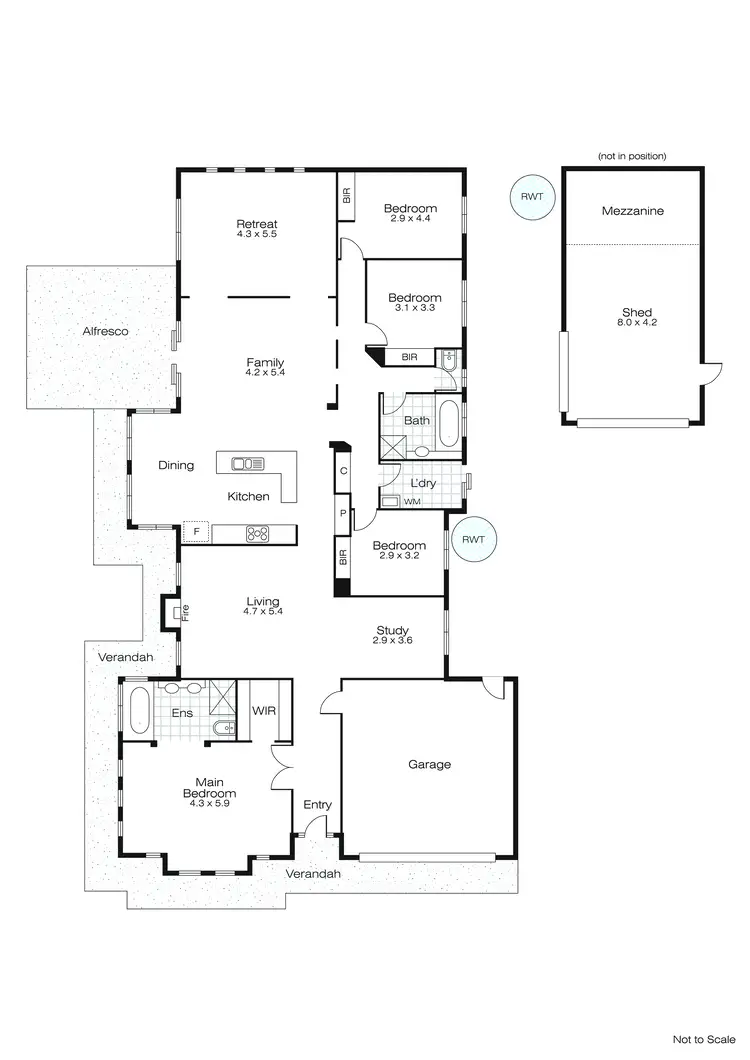 Floorplan of Homely house listing, 182 Cuthberts Road, Alfredton VIC 3350