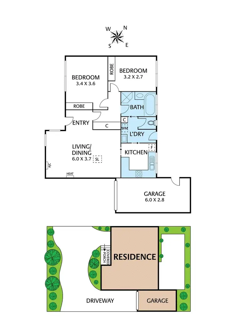 Floorplan of Homely unit listing, 2/1159 Main Road, Eltham VIC 3095