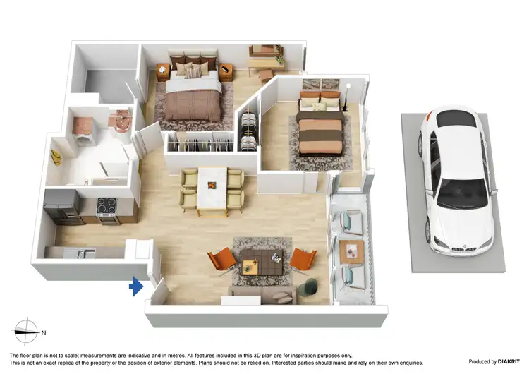 Floorplan of Homely apartment listing, 1408/668 Bourke Street, Melbourne VIC 3000