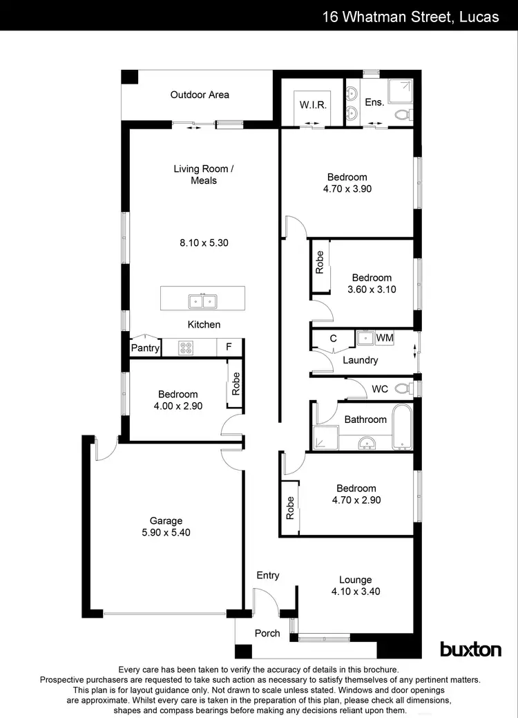 Floorplan of Homely house listing, 16 Whatman Street, Lucas VIC 3350