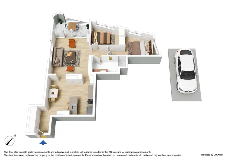 Floorplan of Homely apartment listing, 23/88 Southbank Boulevard, Southbank VIC 3006