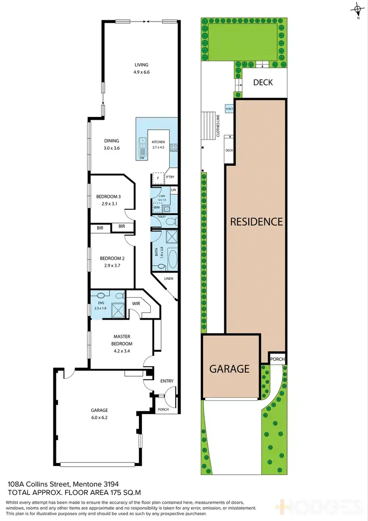 Floorplan of Homely townhouse listing, 108A Collins Street, Mentone VIC 3194