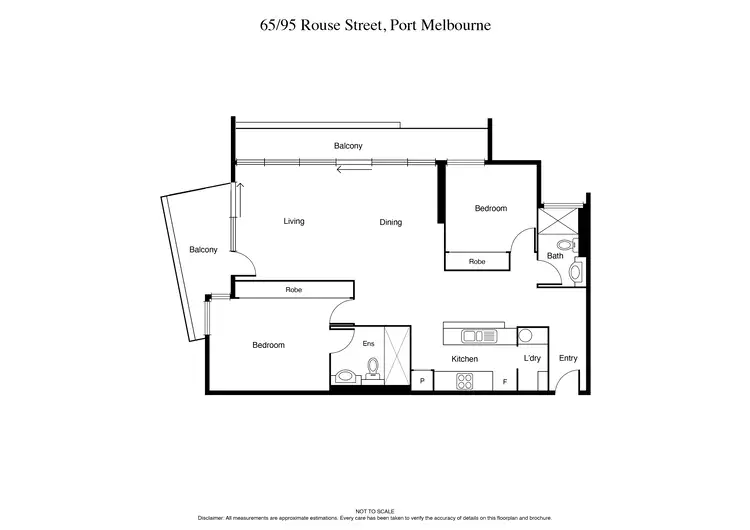 Floorplan of Homely apartment listing, 65/95 Rouse Street, Port Melbourne VIC 3207