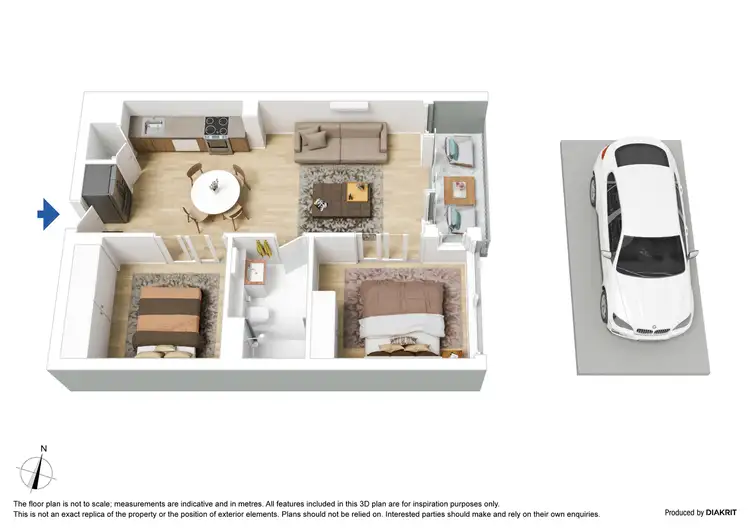 Floorplan of Homely apartment listing, 2101/639 Lonsdale Street, Melbourne VIC 3000