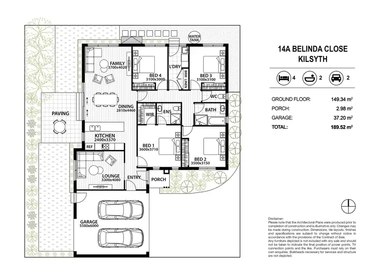 Floorplan of Homely townhouse listing, 14A Belinda Close, Kilsyth VIC 3137