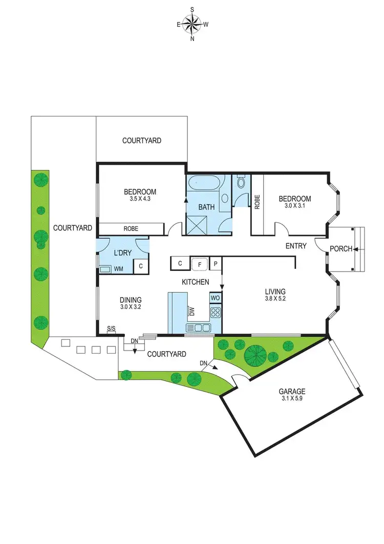 Floorplan of Homely unit listing, 3/2 Sandringham Road, Sandringham VIC 3191