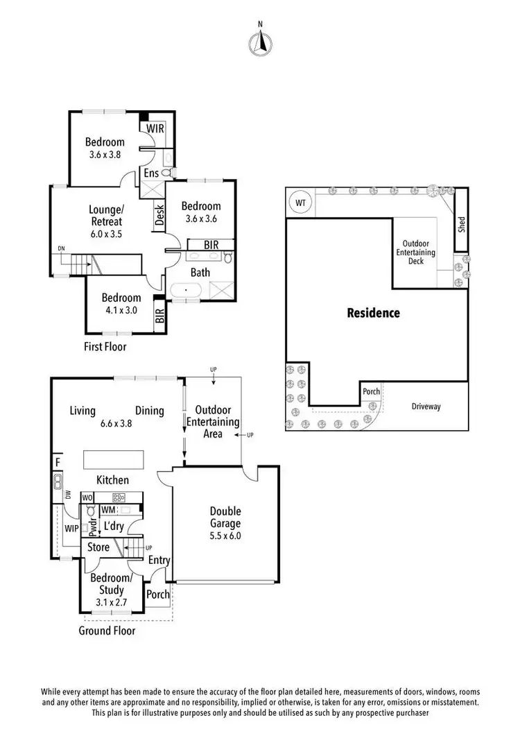 Floorplan of Homely townhouse listing, 2/84 St Elmo Road, Ivanhoe VIC 3079
