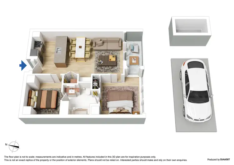 Floorplan of Homely apartment listing, 1704/8 Franklin Street, Melbourne VIC 3000