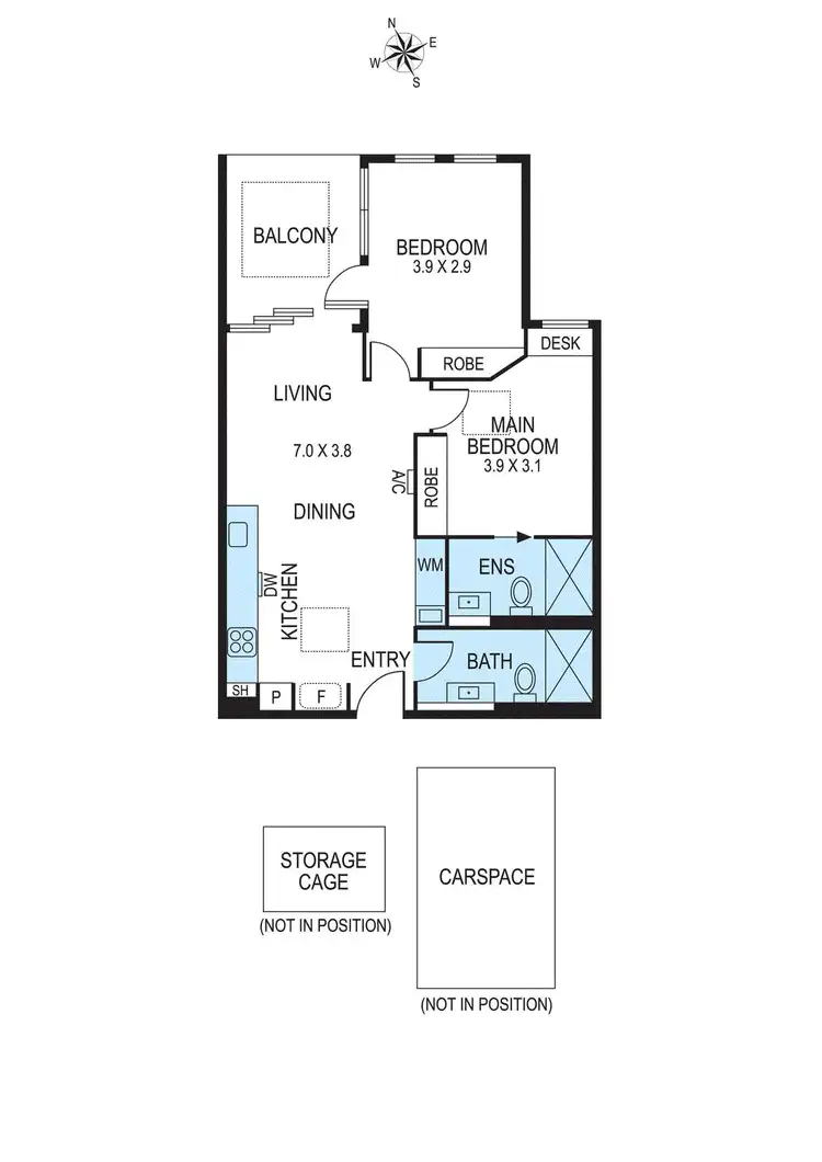 Floorplan of Homely apartment listing, 215/801 Centre Road, Bentleigh East VIC 3165