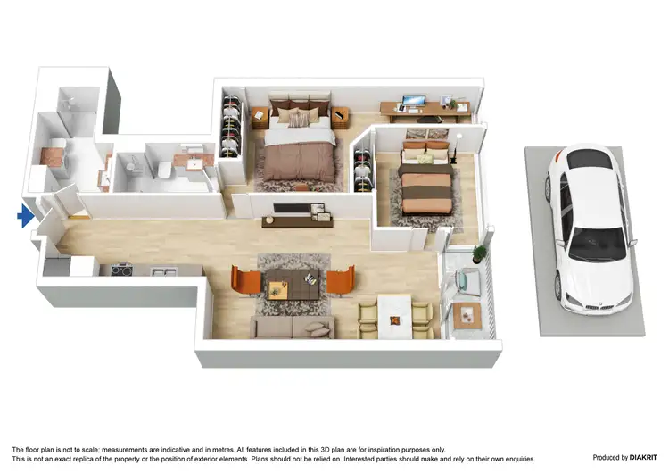 Floorplan of Homely apartment listing, 3412/151 City Road, Southbank VIC 3006