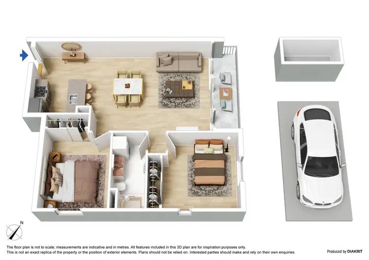 Floorplan of Homely apartment listing, 219/88 Southbank Boulevard, Southbank VIC 3006