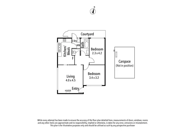 Floorplan of Homely unit listing, 1/28 Cassels Road, Brunswick VIC 3056