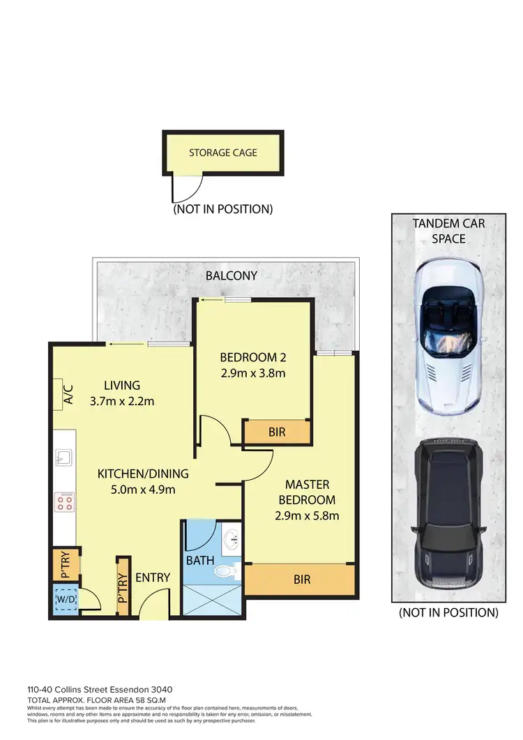 Floorplan of Homely apartment listing, 110/40 Collins Street, Essendon VIC 3040