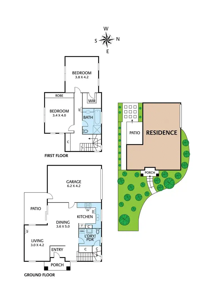 Floorplan of Homely townhouse listing, 1/147 Waiora Road, Heidelberg Heights VIC 3081