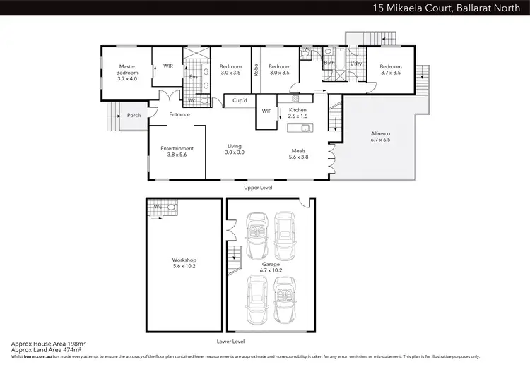 Floorplan of Homely house listing, 15 Mikaela Court, Ballarat North VIC 3350