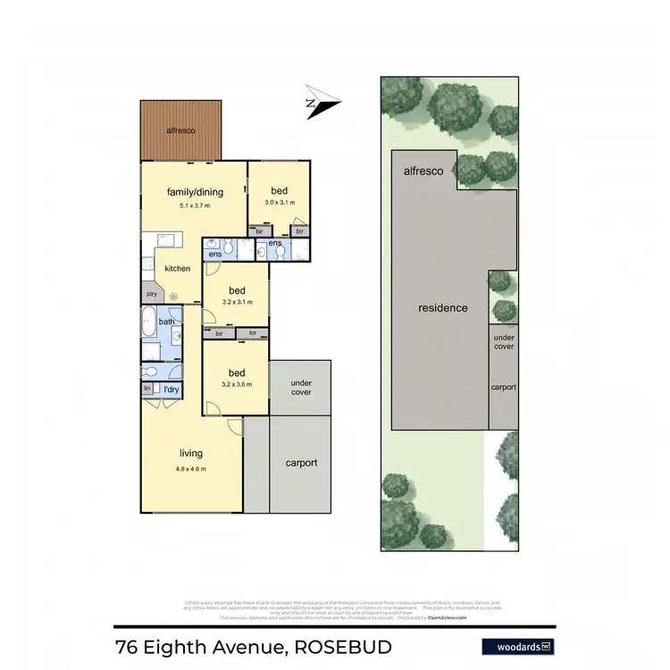 Floorplan of Homely house listing, 76 Eighth Avenue, Rosebud VIC 3939